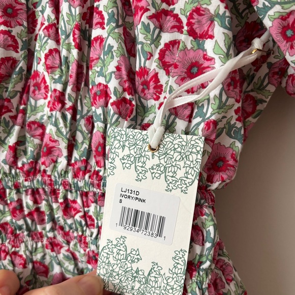 NWT Tuckernuck Hyacinth House Red Dahlia Floral Dorothy Mini Dress - Picture 4 of 8